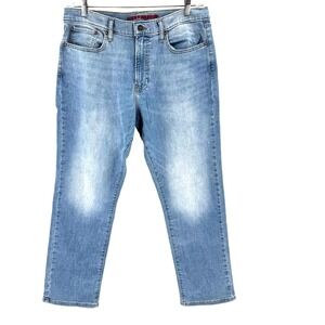 NEW Lucky Brand 410 Athletic Straight Jeans Mens 34X30 Light Wash Stretch Cowboy